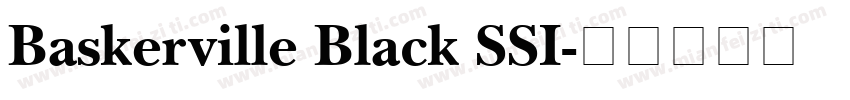 Baskerville Black SSI字体转换